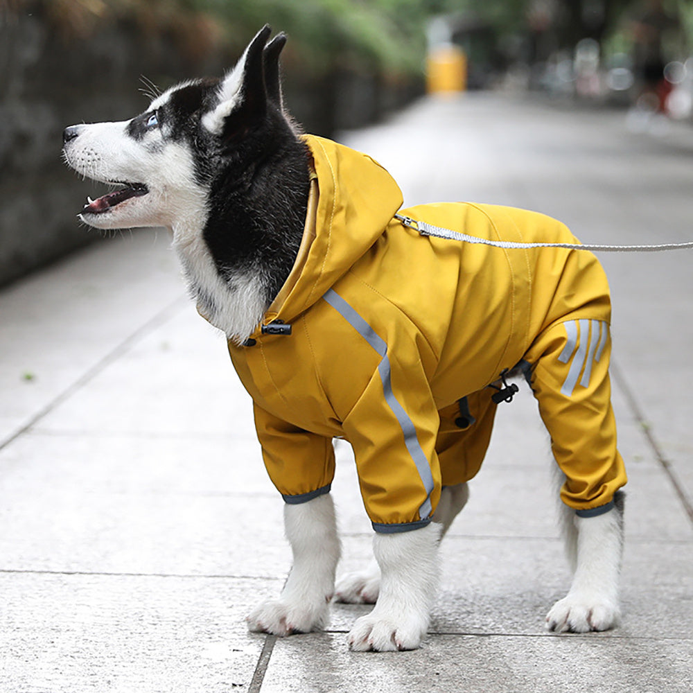 Waterproof Reflective Dog Rain Jacket With Hood - Little Pretty Paws