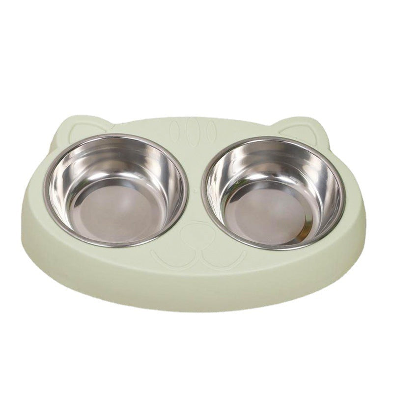 Double Stainless Steel Pet Food Bowl - Little Pretty Paws