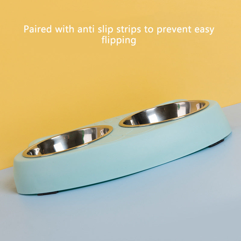 Double Stainless Steel Pet Food Bowl - Little Pretty Paws