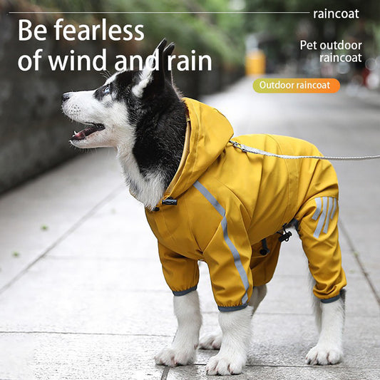 Waterproof Reflective Dog Rain Jacket With Hood - Little Pretty Paws