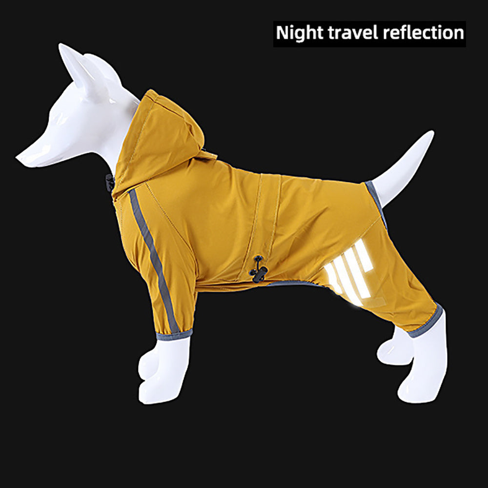 Waterproof Reflective Dog Rain Jacket With Hood - Little Pretty Paws