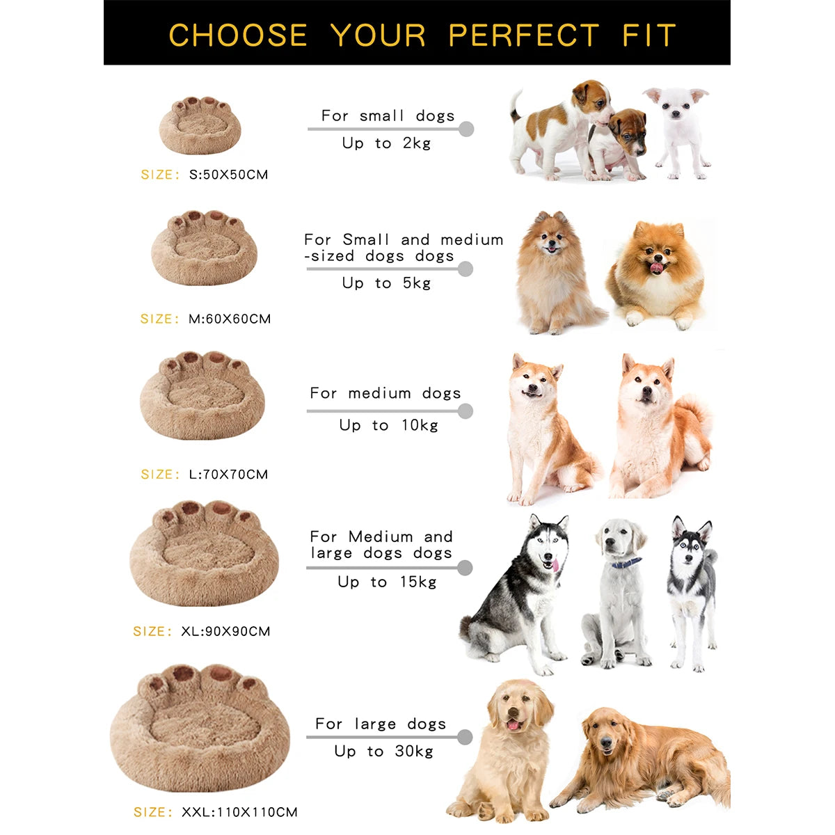 The Comfy Fluffy Dog Bed - Little Pretty Paws