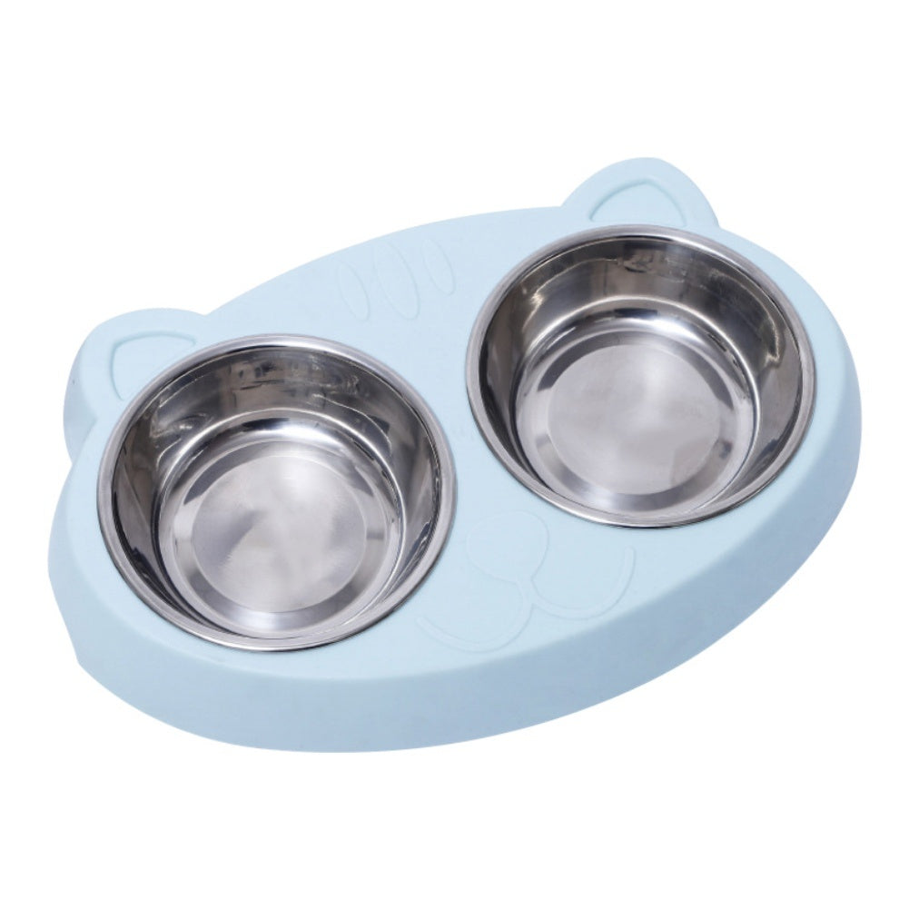 Double Stainless Steel Pet Food Bowl - Little Pretty Paws