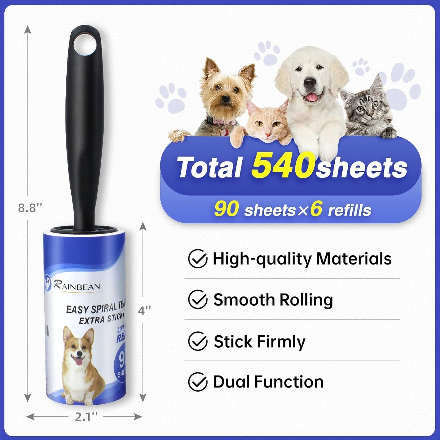 Extra Sticky Lint Rollers For Pet Hair - Little Pretty Paws