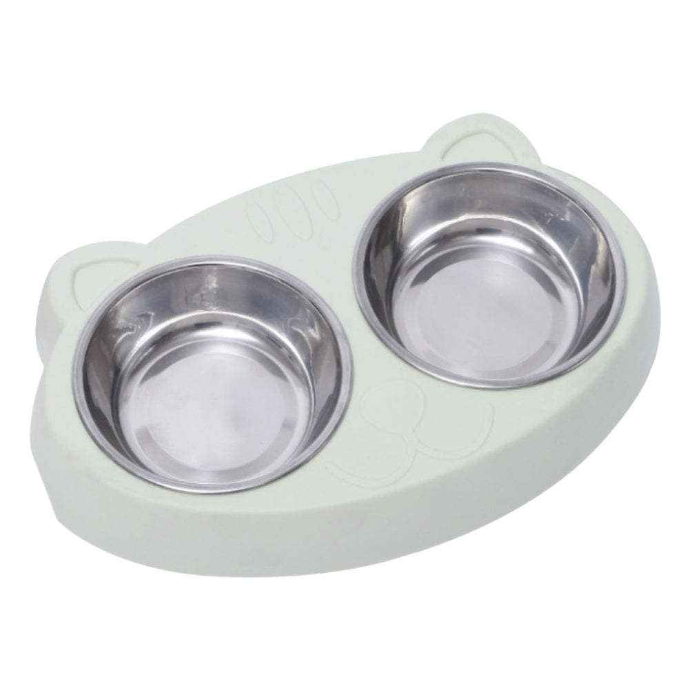 Double Stainless Steel Pet Food Bowl - Little Pretty Paws