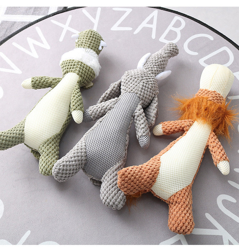 Plush Cartoon Puppy Dog Squeak Toy - Little Pretty Paws