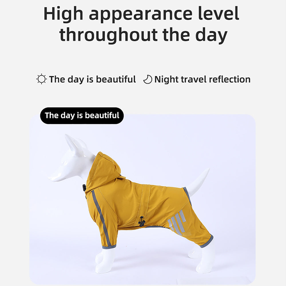Waterproof Reflective Dog Rain Jacket With Hood - Little Pretty Paws