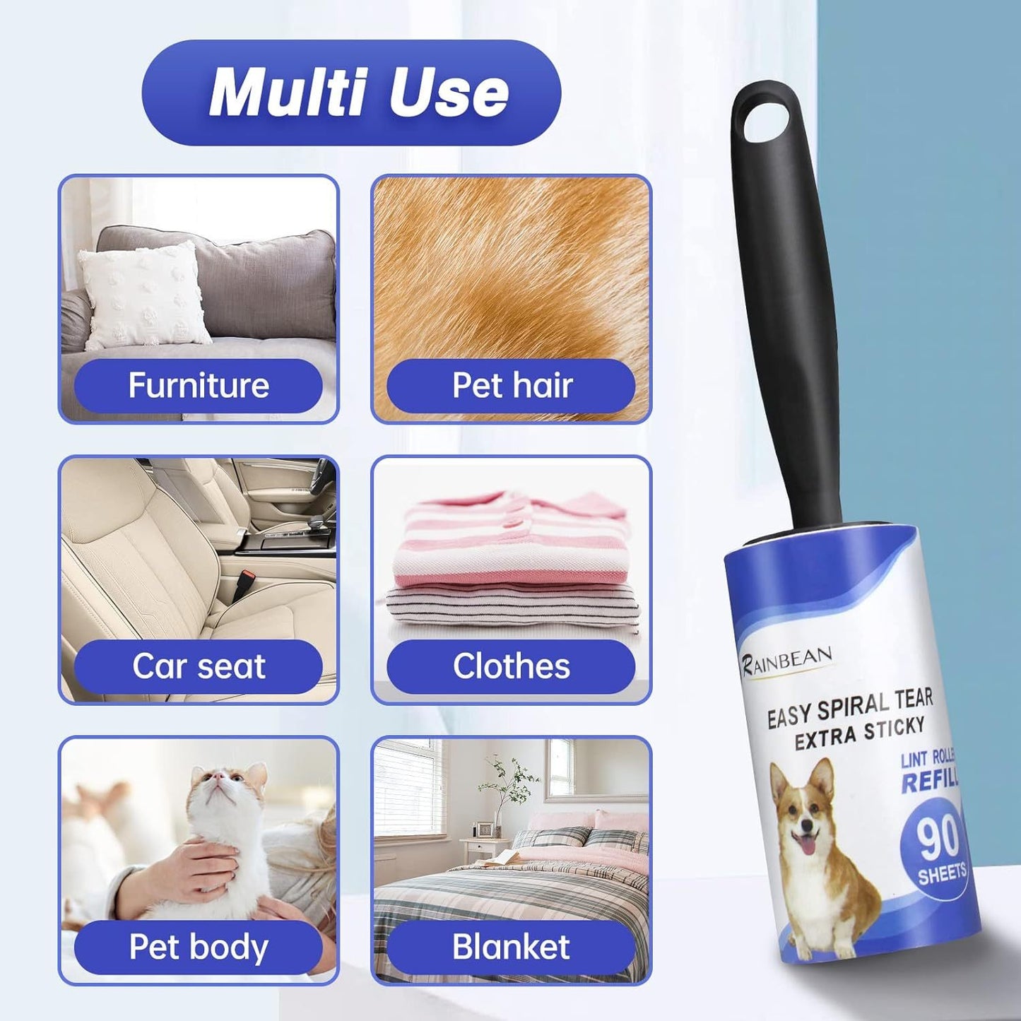Extra Sticky Lint Rollers For Pet Hair - Little Pretty Paws