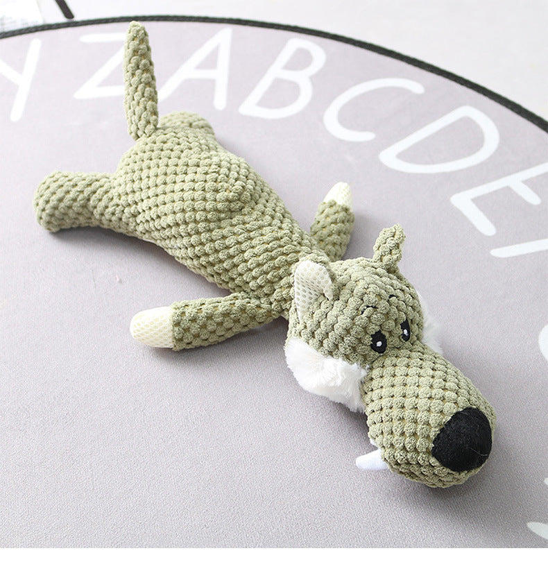 Plush Cartoon Puppy Dog Squeak Toy - Little Pretty Paws